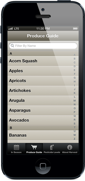 Produce Guide Screenshot