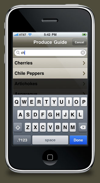 Produce Guide Screenshot