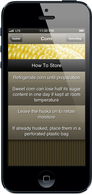 Storing Instructions Screenshot
